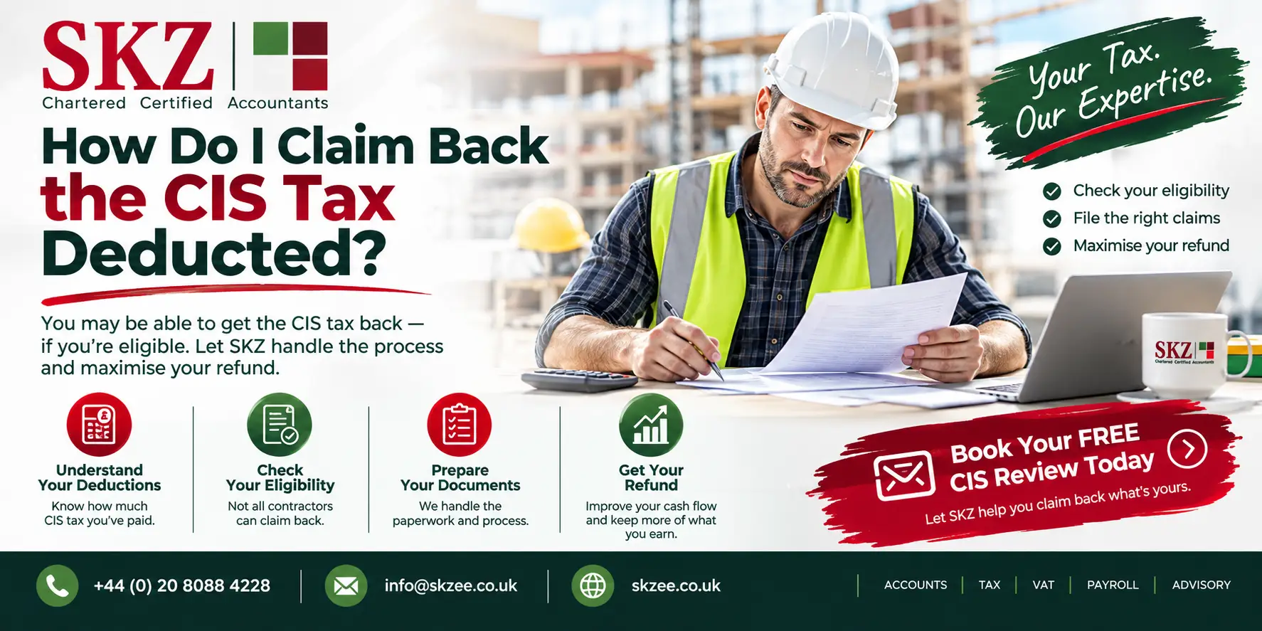 Market Data 2 How Do I Claim Back the CIS Tax Deducted?